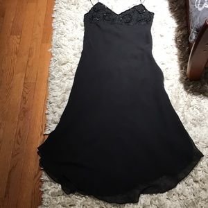 BAnana Republic .Silk Black cocktail dress .